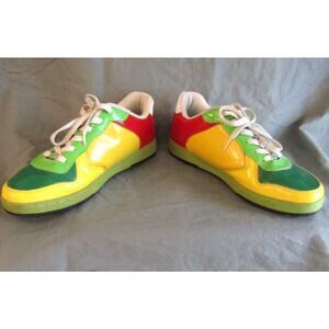 Men's Size 13 Shoes Gearex Yellow Green Red Logo